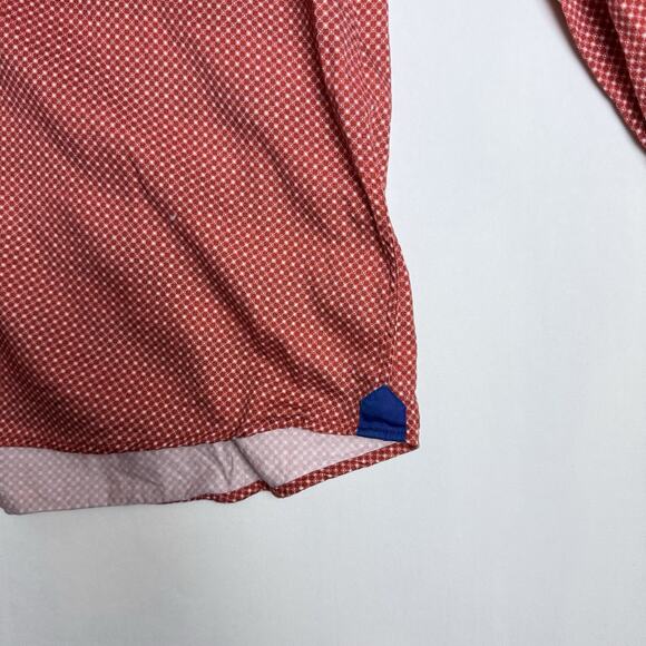 Designer Brand AVENUE 21 Button Sport‎ Shirt Rust Red Cotton MEN'S 2XL MSRP $145 - Picture 5 of 11